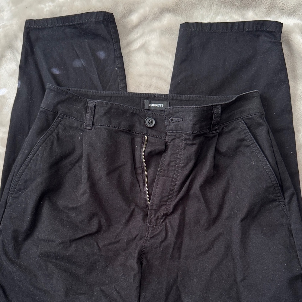 Express Women’s Dark Charcoal Chinos TAPERED ANKLE